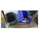 BUCKET AND 2 SMALL FOLDING TOTES