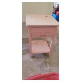 PINK NIGHT SIDE TABLE *NEEDS SOME PAINT