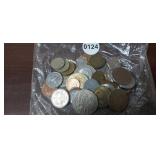 BAG FULL OF FOREIGN COINS