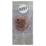 ONE OUNCE, .999 FINE COPPER ROUND