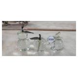 VINTAGE FOUNDRY GLASS PEAR, APPLE, AND RABBIT