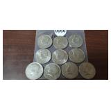 (10) KENNEDY HALF DOLLARS