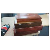 (4) SILVERWARE BOXES
