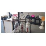 (3) VINTAGE MILK BOTTLES WITH CARRIER