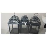 (3) DECORATIVE CANDLE HOLDERS