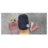 SMALL COSMETIC BAG WITH COSMETICS AND PERFUME