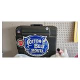 HARD SHELL CASE WITH RAILROAD STICKERS
