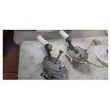PAIR OF VINTAGE CAST METAL CANDLE WALL SCONCES