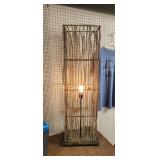WOODEN BASKET LAMP