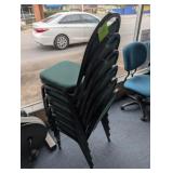 (6) PADDED CHAIRS, STACKABLE