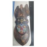 VINTAGE AFRICAN TRIBAL WALL MASK