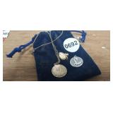 NECKLACE WITH 3 "L" CHARMS