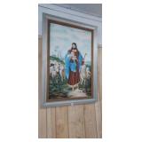 42" FRAMED WALL ART, JESUS THE (GOOD SHEPHERD)