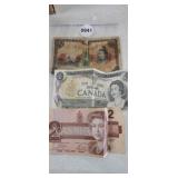 FOREIGN CURRENCY 5 YEN JAPANESE AND 2 CANADIAN BIS