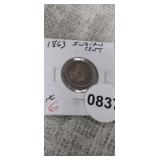 1863 INDIAN HEAD PENNY