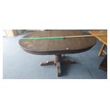 ANTIQUE PEDESTAL TABLE WITH 2 LEAVES 4