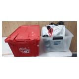 2 TOTES, 1 HAS AUCTION LEFTOVERS