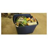 TOTE OF LAWN CARE GOODIES