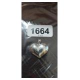 STERLING SILVER HEART NECKLACE DROP