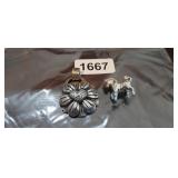 FLOWER DROP AND HORSE PIN