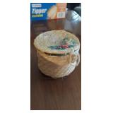 SMALL NESTED WICKER SEWING BASKET