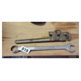 14" PIPE WRENCH AND CRAFTSMAN WRENCH