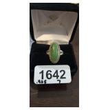 STERLING SILVER & TURQUIOSE RING, SIZE 7
