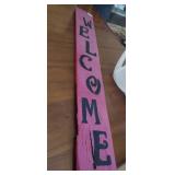 WOOD WELCOME SIGN