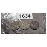 (3) 1945 WAR NICKELS
