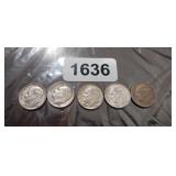 (5) SILVER DIMES