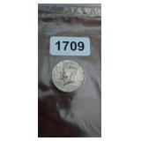 1964-D 90% SILVER KENNEDY HALF DOLLAR