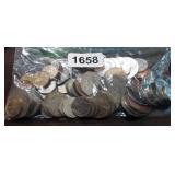 BAG FULL OF FOREIGN COINS