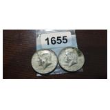 (2) 1966 40% HALF DOLLARS