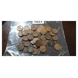 (50) WHEAT PENNIES