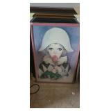 VINTAGE MIRA FUJITA HARLEQUIN WALL ART