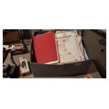 BASKET FULL OF UNUSED GREETING CARDS & ENVELOPES