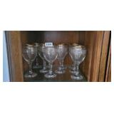(10) PRETTY WINE GLASSES