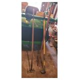 FORK, RAKE AND A HOE