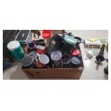BOX OF TRAVELLING CUPS