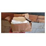HALF BOX OF PLASTIC CLOTHES COVERING SUITS