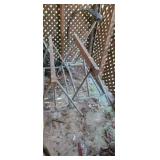 2 METAL SAWHORSES