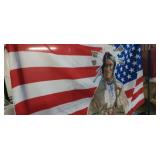 INDIAN ON AMERICAN FLAG 3 X 5