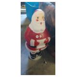 VINTAGE 27" LIGHTED BLOW MOLD SANTA CLAUS FIGURE