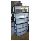 6 DRAWER STERLITE ORGANIZER. WITH WHEELS