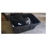 TOTE FULL OF 52 X 52 TABLECLOTHES, NEW