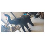 VITNAGE BLACK LEATHER WRAPPED ELEPHANT FIGURINE