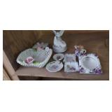 LOT OF PRETTIES, FRAMES, ASHTRAYS, TRINKET BOXES,T