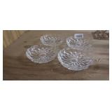 (4) CUT CRYSTAL COASTERS
