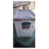 (2) LATCHING TOTE BOXES WITH LIDS
