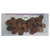BAG FULL OF (50) WHEAT PENNIES